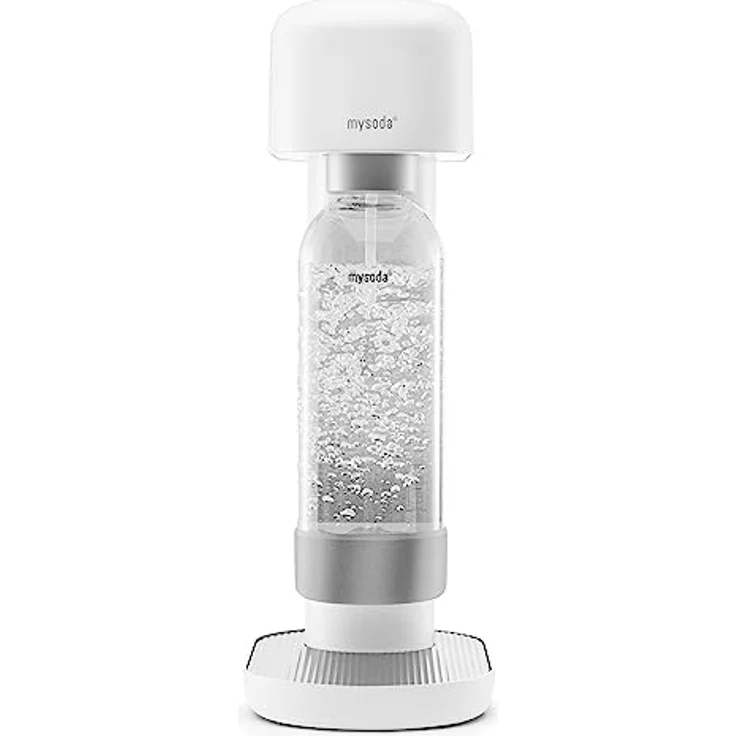 Mysoda: Ruby Wassersprudler aus Aluminum mit 1L und 0.5L Quick-Lock BPA-frei Plastikflaschen (ohne CO2-Zylinder) - Weiß - Preisvergleich – Bild 2