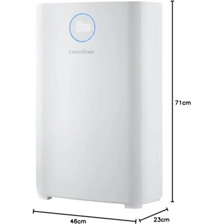 Laserliner AirBreeze 510UV, Luftreiniger für Räume bis 110m² mit Luftfeuchtigkeitsanzeige, Weiss – Bild 8