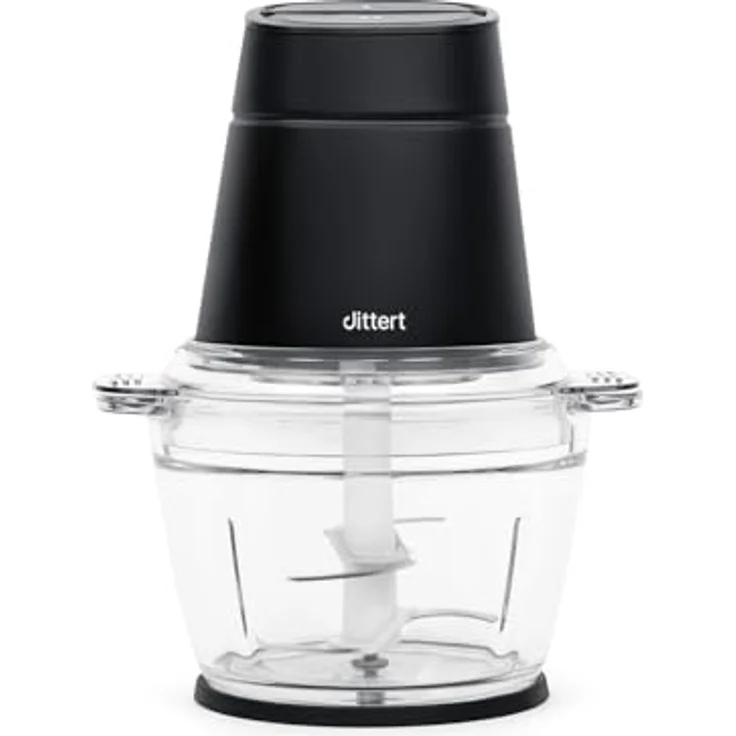 Dittert MI004B-00 Serie One Zerkleinerer, 500 W, 4 Klingen, 1 l, Schwarz und Transparent, Versandkostenfrei – Bild 1