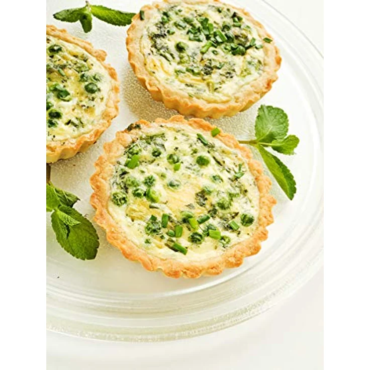 Patisse 6 Mini Quicheformen - 6 Mini Torteletts als Backblech mit losem Boden für leckere Mini Quiches & Tartes, Silver-Top – Bild 2