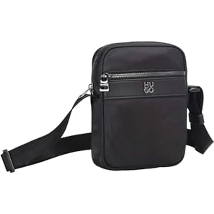 Hugo Quantic Mini Bag, Umhängetasche aus 100% Polyester, schwarz, 15 cm x 5 cm x 20 cm