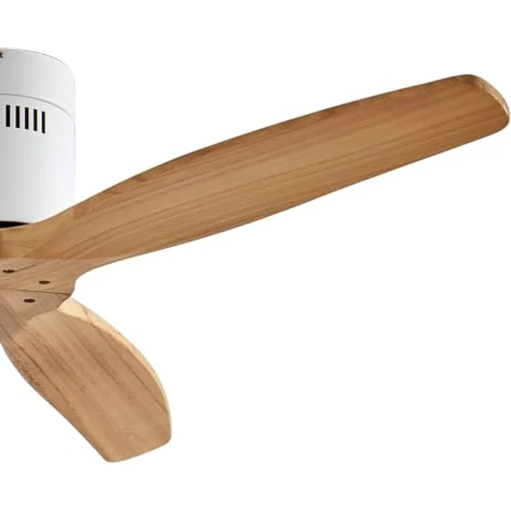 LUCANDE Deckenventilator Vindur, weiß, Holz, DC-Motor, geräuscharm, mit Fernbedienung – Bild 4