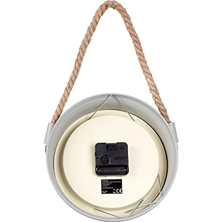 Technoline Quarzwanduhr WT 7130, Wanduhr mit Metallgehäuse in Weiß und Ziffernblatt in Beige - Preisvergleich – Bild 3