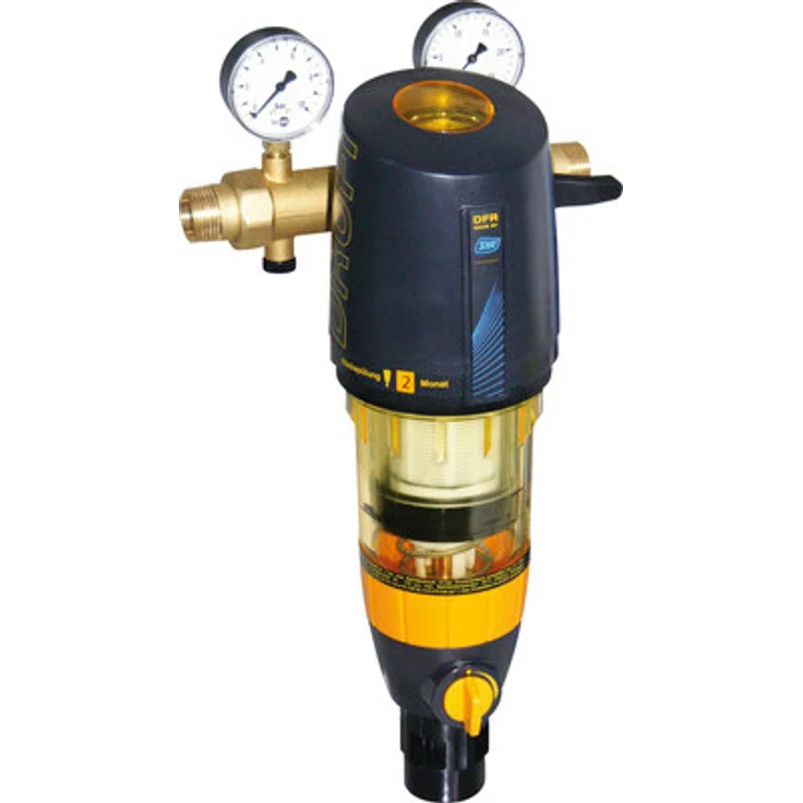 SYR Hauswasserstation 2000 PLUS, Rückflussverhinderer mit Druckminderer DN 32, inkl. Anschlussflansch 1 1/4'' und Manometer