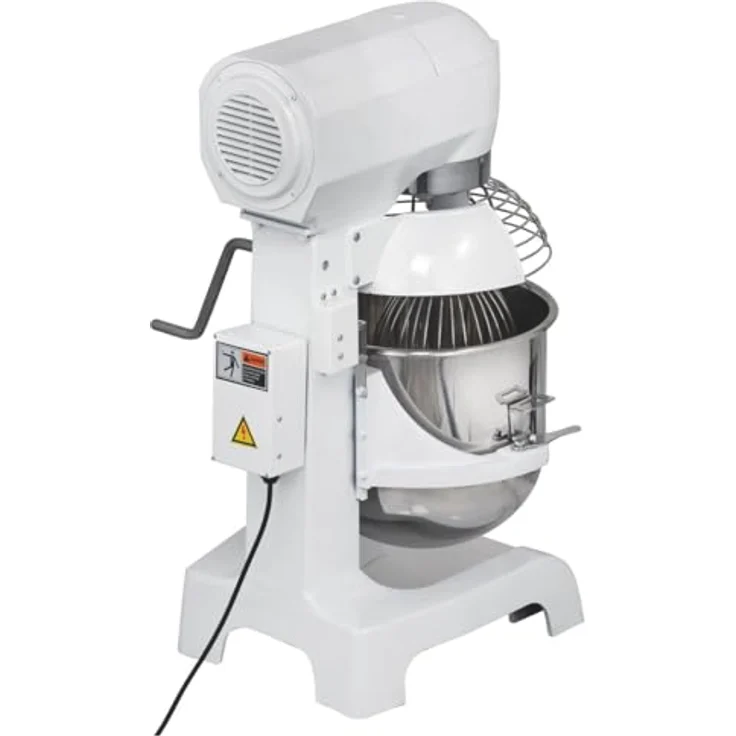GastroHero Planetenrührwerk 30L, Teigknetmaschine mit 3 Geschwindigkeiten, Edelstahlkessel, inkl. Rührbesen und Knethaken – Bild 2