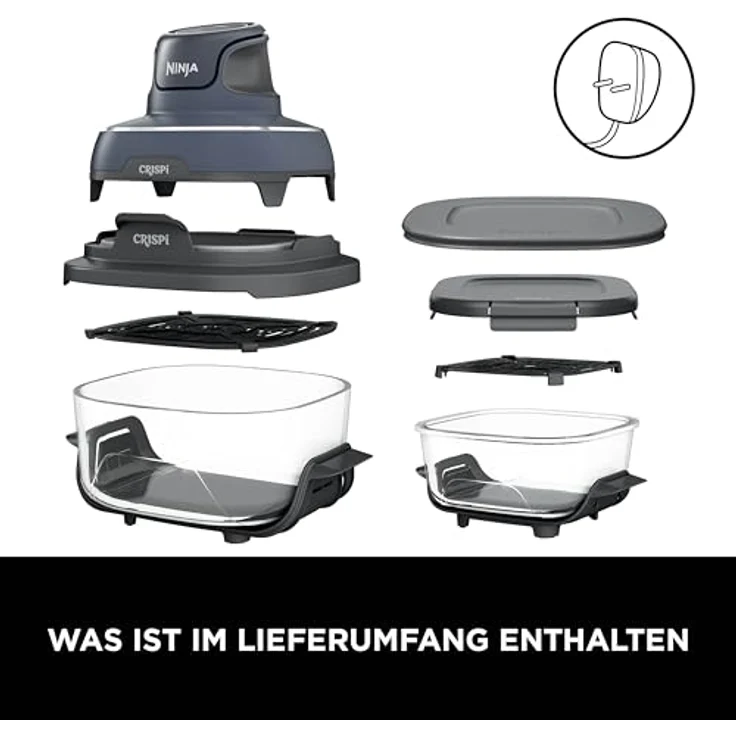 NINJA Crispi FN101EUGY, Heißluft Fritteuse mit LCD-Display und 4 voreingestellten Programmen, 3,8 l Fassungsvermögen – Bild 2