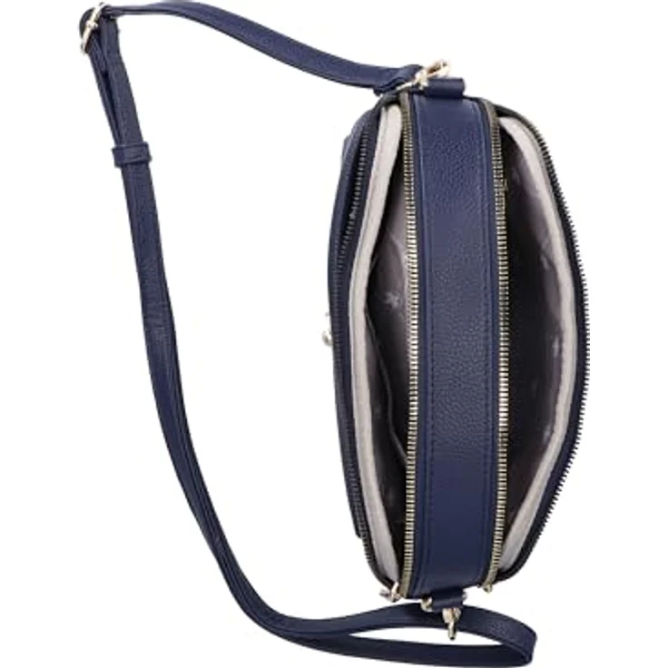 Rieker Umhängetasche, Handtasche mit Schmuckbrosche, verstellbarem Schulterriemen und Innenfächern, schwarz – Bild 5