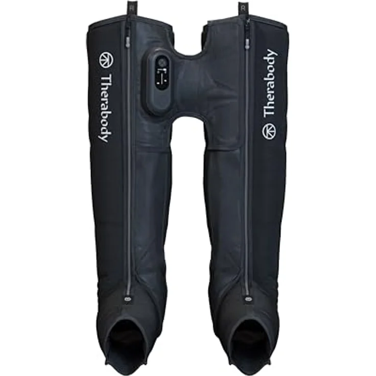 Therabody JetBoots Prime Ultra-Portable, kabellose Kompressionsstiefel für einfache Erholung der Beinmuskulatur - Waden-, Bein- und Oberschenkel-Kompressionsmanschette, Tragbarkeit und anpassbare Behandlungen, schwarz – Bild 2