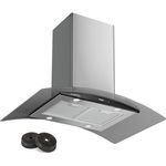 Klarstein Dunstabzugshaube 90cm, Abluft Dunstabzugshaube mit Spülmaschinenfestem Filter, LED-Beleuchtung & Touch Controls, Leise Abzugshaube mit 600 m³/h Luftstrom, Energieeffiziente Wandhauben