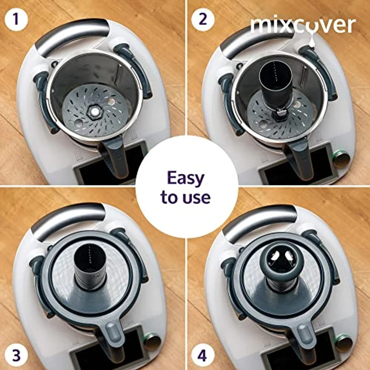 mixcover verbesserter Spiralschneider Gemüsenudeln herstellen mit Ebook Rezeptheft kompatibel mit Vorwerk Thermomix TM6 oder Vorwerk Thermomix TM5 Gemüsepasta Gemüsehobel GemüseStyler – Bild 3
