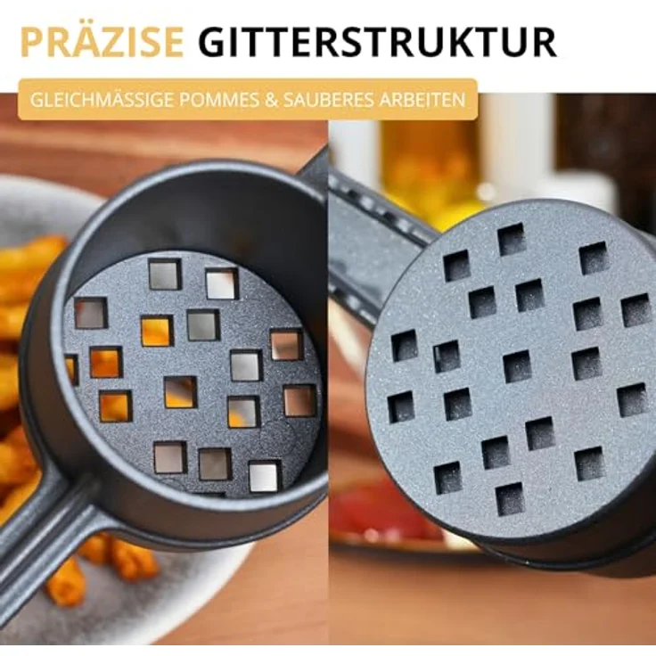 Westmark Kartoffelpresse Black Edition, Spätzlepresse und Spaghettieispresse mit griffiger Spezialbeschichtung, für Kartoffel, Spätzle & Pommes, anthrazit, 41 cm – Bild 5