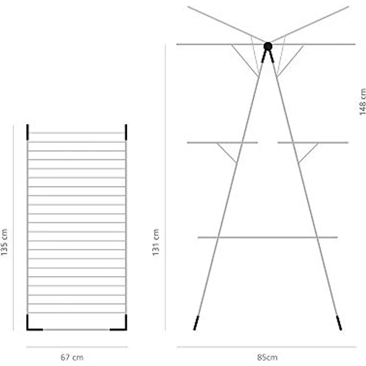 Brabantia 477843 Turm-Trockengestell Ivory Tower elfenbeinfarben, 23m – Bild 6