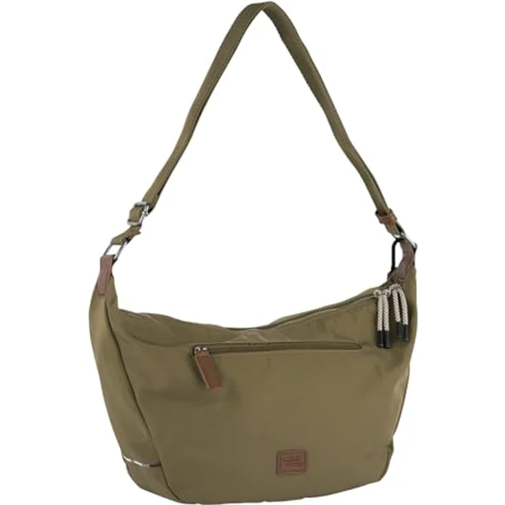 Camel Active Aurum Hobo Bag L, Handtasche in Grün mit verstellbarem Schulterriemen, geräumigem Hauptfach und zwei Zipperfächern – Bild 2