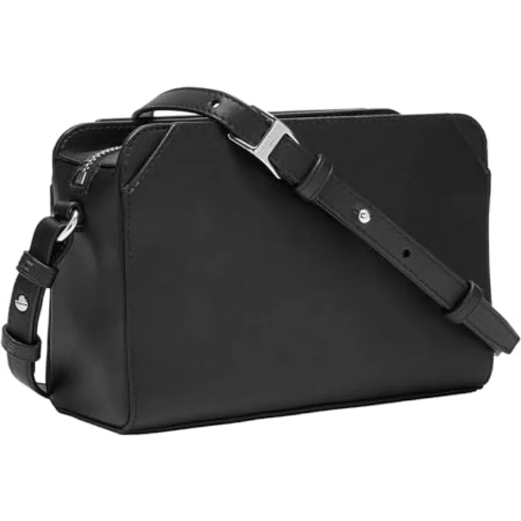 Liebeskind Berlin Lora Calf Optic Umhängetasche Camera Bag, aus echtem Leder, Farbe Schwarz, mit abnehmbarem und verstellbarem Schulterriemen – Bild 2