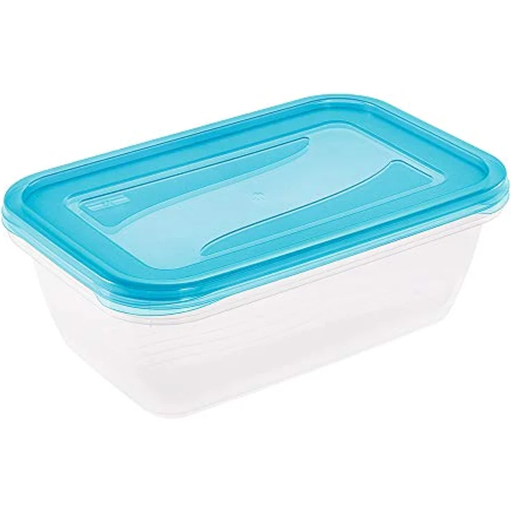 keeeper Frischhaltedosenset 2-teilig, 2 x 3,3 l, 29 x 19 x 9 cm, Fredo Fresh, Blau Transparent – Bild 3