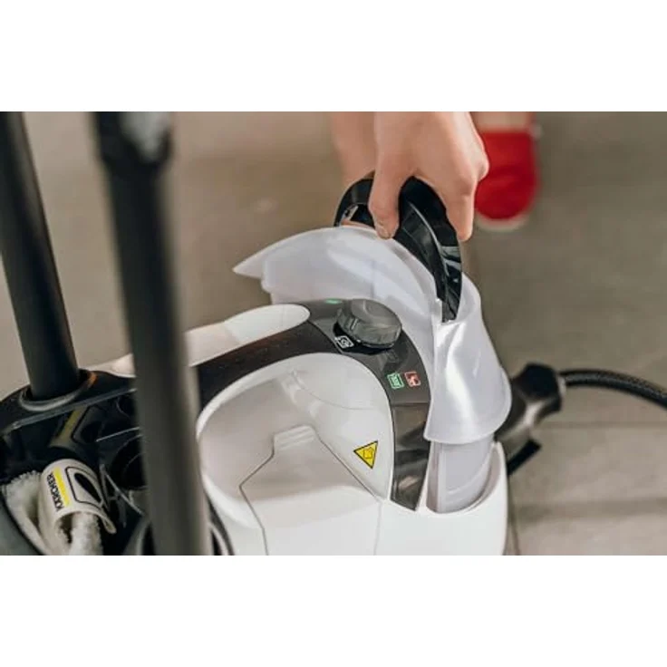 Kärcher Dampfreiniger SC 5 EasyFix Iron mit Heißwasser-Zuschaltung, Dampfdruck: 4,2 bar, Aufheizzeit: 3 min., Fläche: ca. 150 m², Tank: 0,5 l + 1,5 l, Bodenreinigungsset, Dampfdruck-Bügeleisen – Bild 5