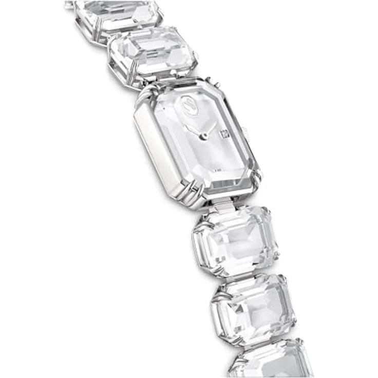 Swarovski Armbanduhr, Oktagon-Schliff mit Kristall-Lünette, Weiß, Edelstahl, 50 m wasserdicht – Bild 5