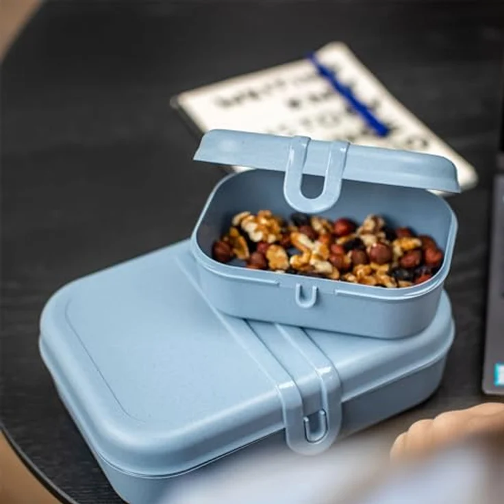 Koziol Lunchbox Pascal Ready 4-teilig, Blau, Biokunststoff, Set, Ohne Motiv – Bild 3