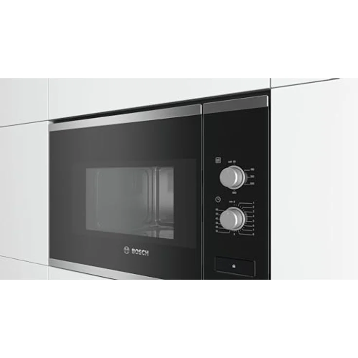 Bosch BFL520MS0 Einbau-Mikrowelle, Kombigerät, 20 Liter Garraum, 800 Watt, Schwarz, Edelstahl – Bild 2