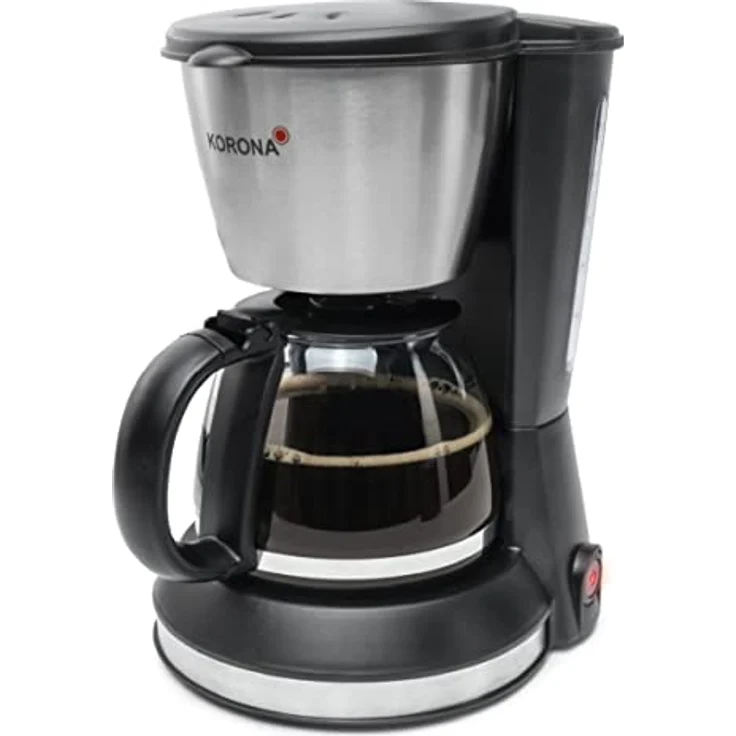 Korona 12304 Single-Kaffeemaschine | 0,7 Liter für 5 Tassen | Kompakte Bauweise, ideal für kleine Haushalte | Inklusive Permanentfilter | Schickes Edelstahlgehäuse – Bild 1