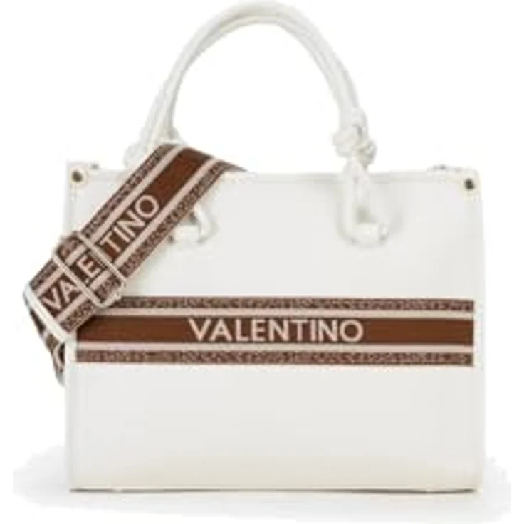 Valentino Aella Handtasche, 32 cm, weiß, aus 100% Polyurethan, Henkeltasche – Bild 1