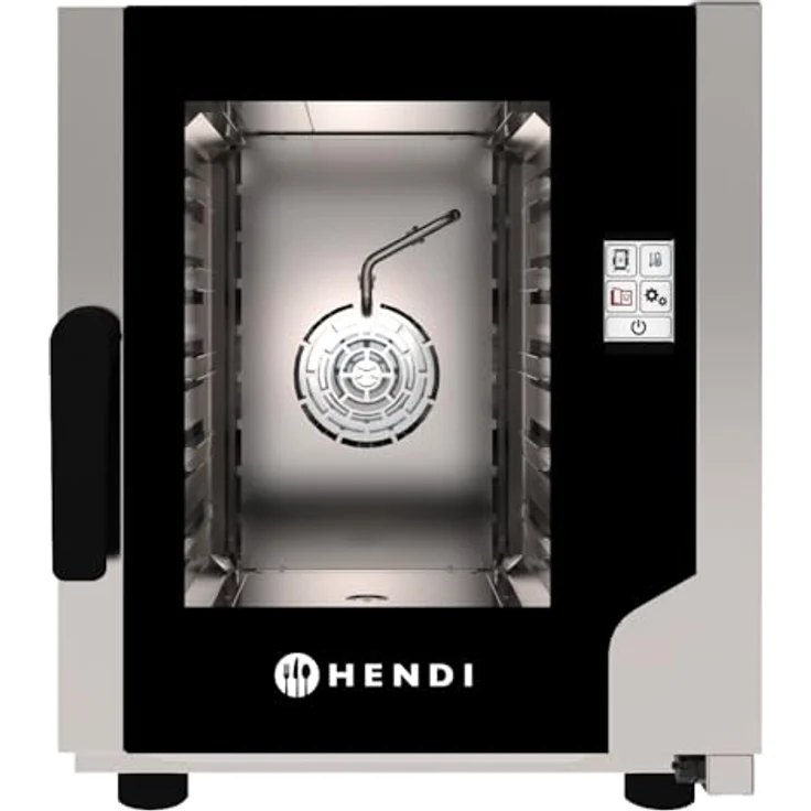 HENDI Kombidämpfer Simple Touch, 5x GN2/3, Heißluft- und Dampfbackofen, 99 programmierbare Einstellungen, Edelstahl, 230V/3200W