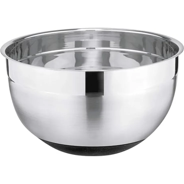 WEIS Schüssel Premium Ø24cm Edelstahl/Silikon, Rührschüssel mit hoher Materialstärke – Bild 1