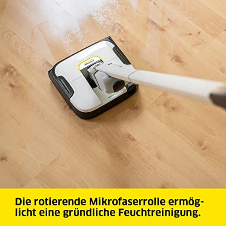 Kärcher Hartbodenreiniger FC 2-4 Battery Set, kabelloser Bodenreiniger mit rotierender Mikrofaserwalze, Akkulaufzeit: ca. 20 min, Flächenleistung pro Akkuladung: ca. 70 m², mit austauschbarem Akku – Bild 3