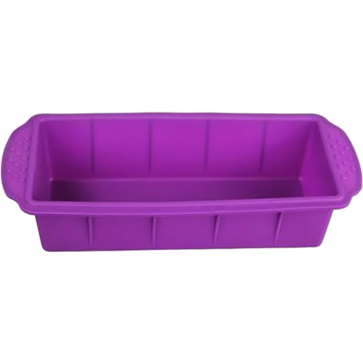 GMMH Original Silikonbackform Kastenform Backform Kuchenform Brotbackform Königskuchenform (lila) – Bild 6