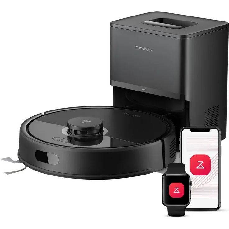 Roborock Saugroboter Q7 BF+, 8000 Pa Saugkraft, Dual Anti-Tangle-System, PreciSense® LiDAR-Navigation, selbstentleerende Dockingstation, 3 Wasserdurchflussstufen