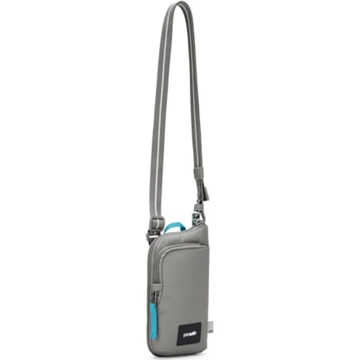 Pacsafe GO, anti-theft Tech Mini Bag Umhängetasche, RFID, 12 cm, grau, 100% Polyester – Bild 4