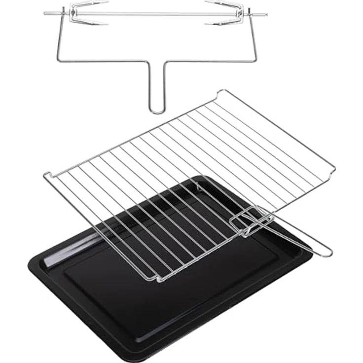 Adler Minibackofen AD 6026, Elektrobackofen, 48L, Umluft, Timer, Drehspieß, schwarz – Bild 7