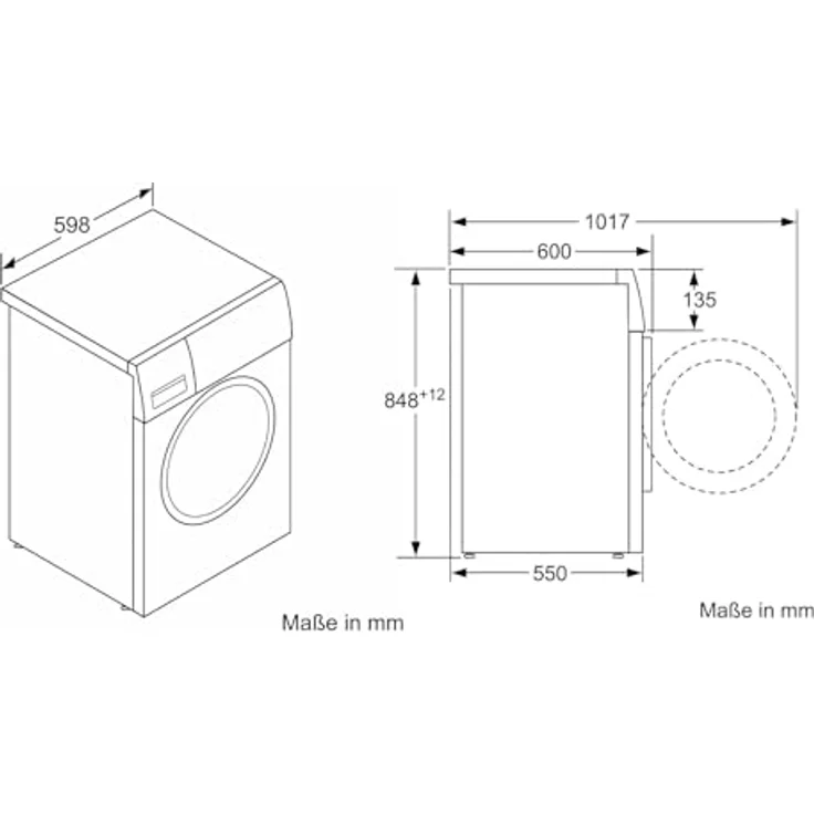 Bosch WAN 28123, Frontlader-Waschmaschine, B, Fassungsvermögen 7 kg, Standgerät, Breite 60 cm – Bild 9