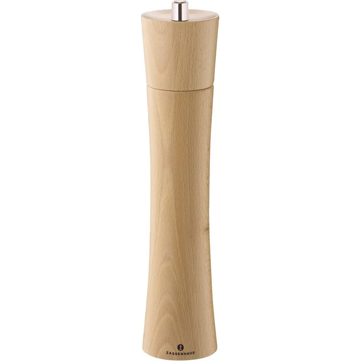 ZASSENHAUS Gewürzmühle ZASSENHAUS Pfeffermühle Frankfurt in Natur 30 cm, 6-fach einstellbares Mahlwerk aus Hochleistungs-Keramik