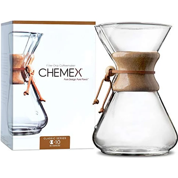 Chemex CM-10A Kaffee Zubereiter, Glas, 900 milliliters, Braun, Transparent – Bild 3