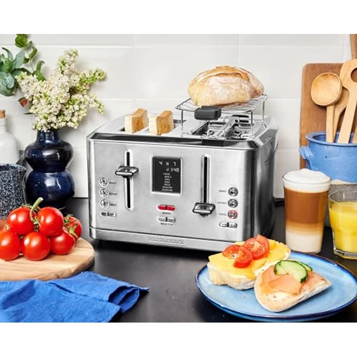 Gastroback Design Toaster PRO 4S 4-Scheiben-Toaster, 950W, 7 Toasprogramme, 7 Bräunungsstufen, Speicherfunktion, Hilift-Funktion, edelstahl – Bild 4