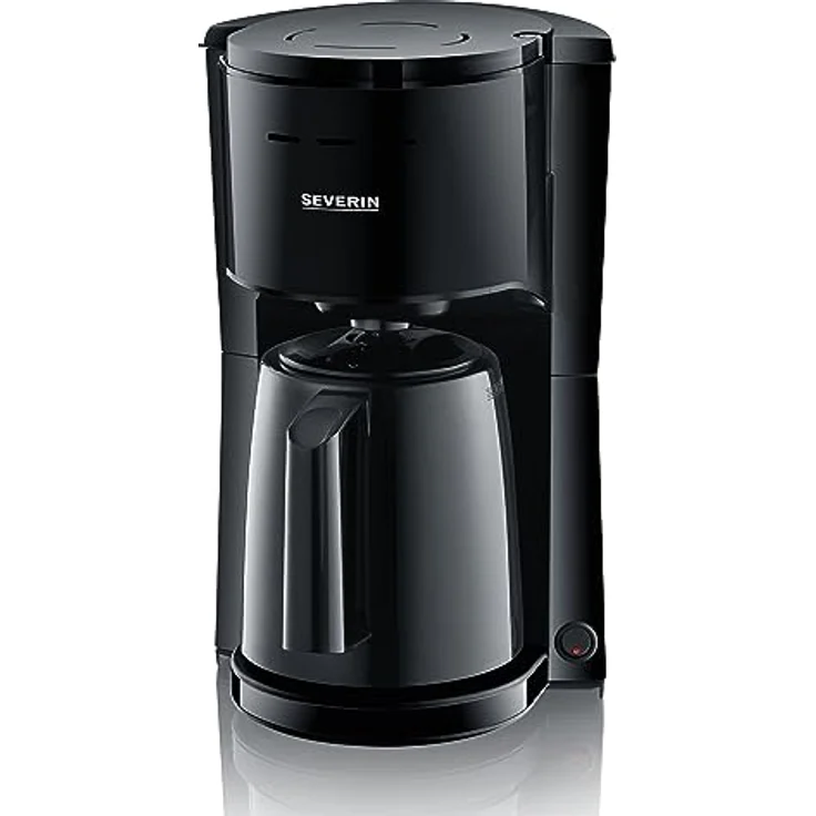SEVERIN Filterkaffeemaschine mit Thermokanne, Kaffeemaschine für bis zu 8 Tassen, ansprechende Filtermaschine mit Isolierkanne, schwarz, KA 9306 – Bild 1