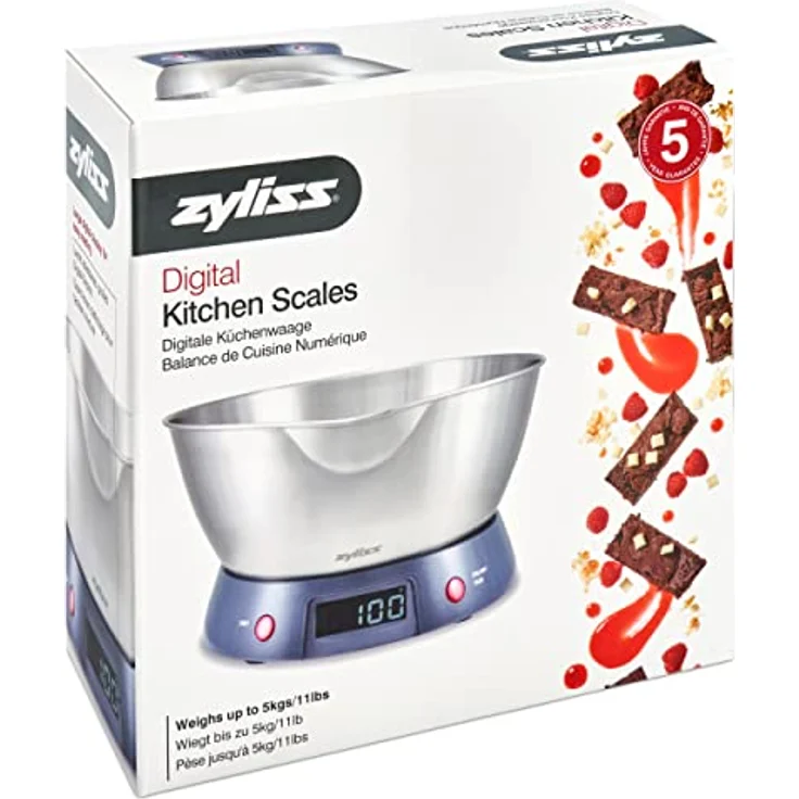 Zyliss E970054 Digitale Küchenwaage, Kunststoff, Blau – Bild 2