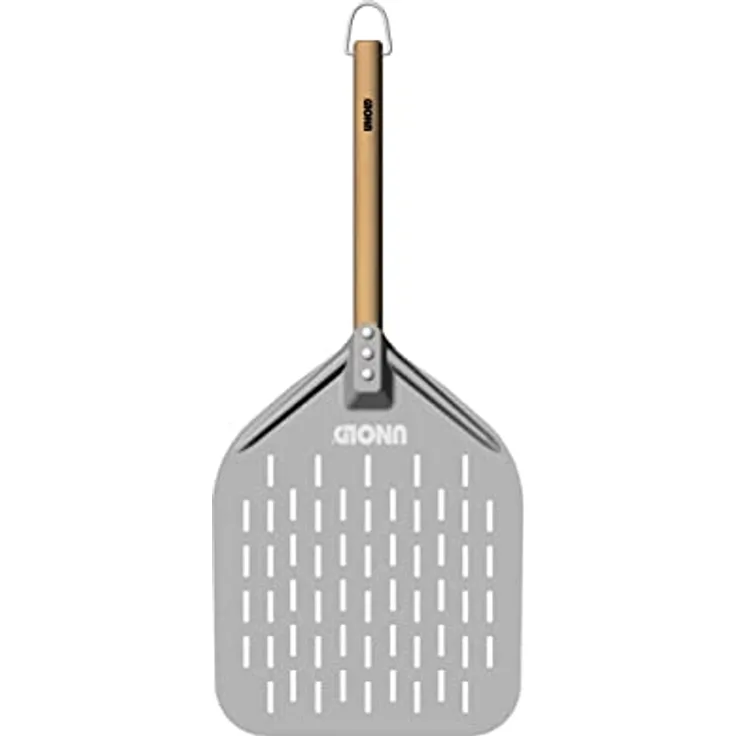 Unold Pizzaschieber 6881620 | Pizzaschaufel aus Aluminium mit Griff aus Buchenholz perfekt für Unold Pizzaofen Luigi 68816 | Grifflänge 35cm, Schaufelgröße 40 x 30cm