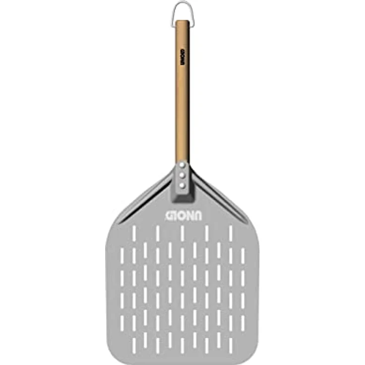 Unold Pizzaschieber 6881620 | Pizzaschaufel aus Aluminium mit Griff aus Buchenholz perfekt für Unold Pizzaofen Luigi 68816 | Grifflänge 35cm, Schaufelgröße 40 x 30cm – Bild 1