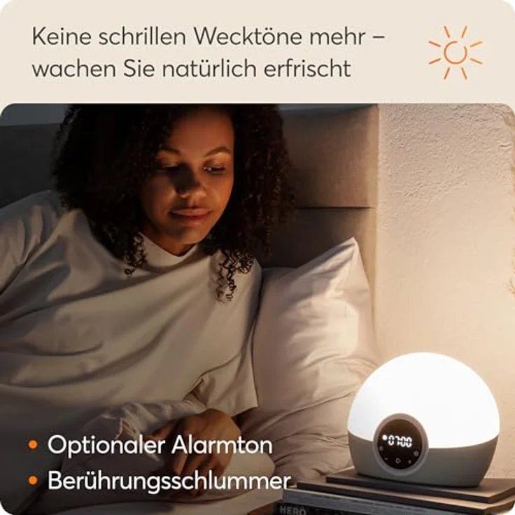 Lumie Bodyclock Spark 100, Lichtwecker mit individuell einstellbarer Intensität und sanftem Nachtlicht – Bild 6