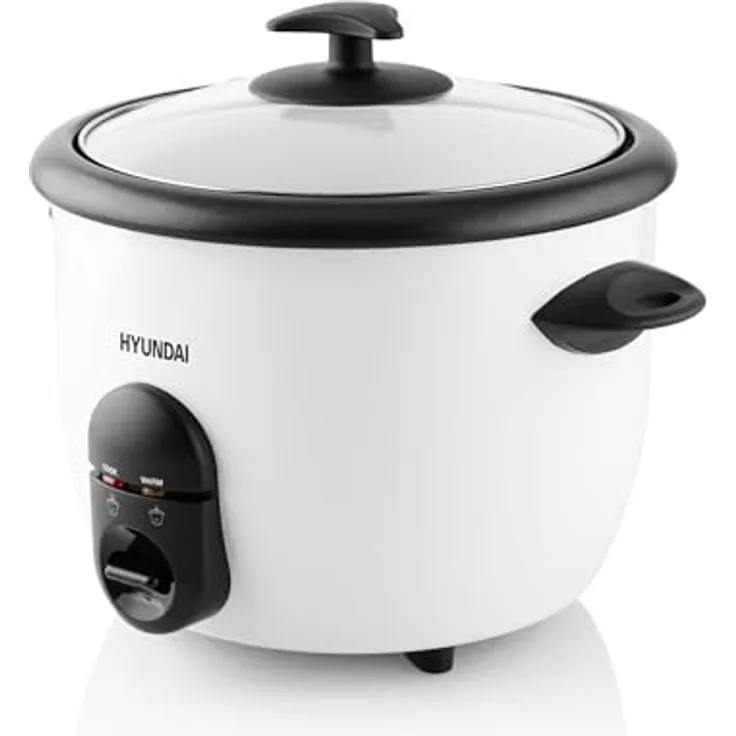 HYUNDAI ELECTRONICS Reiskocher RC150, 1,5 l, 1200 g Reis, 460 W, Reiswärmer, Antihaftbeschichteter Gartopf, Weiß