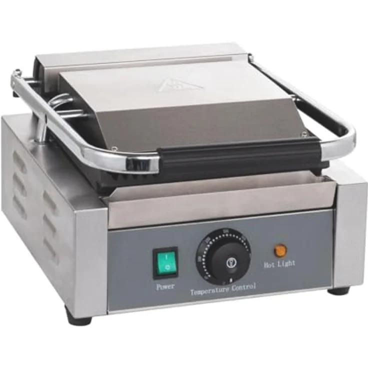 GastroHero Kontaktgrill Elektro-Kontaktgrill ECO 1,8 kW, gerillt, 1800 W, Edelstahl, Temperaturregelung von 50-300°C – Bild 4