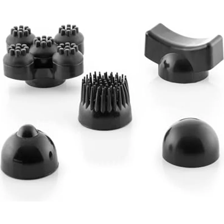 InnovaGoods® Wiederaufladbarer Handmassager Masfin, tief und entspannend, 5 austauschbare Köpfe, ideal für Zuhause und Arbeit, schwarz – Bild 3