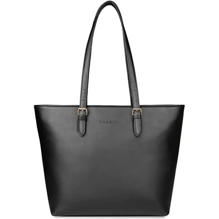 bugatti Shopper Shopper, nachhaltiger Polyurethan Shopper, beige und schwarz, 45 cm breit