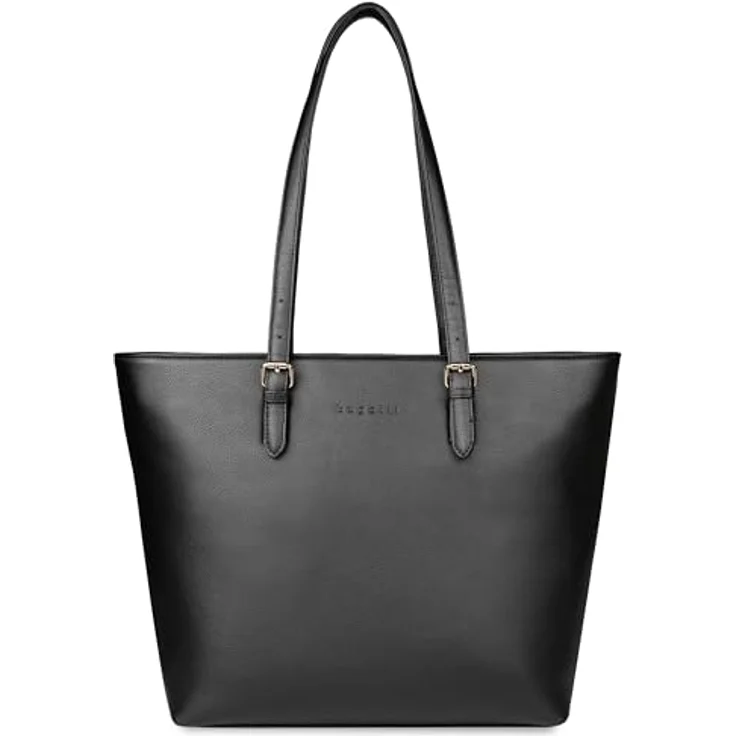 bugatti Shopper Shopper, nachhaltiger Polyurethan Shopper, beige und schwarz, 45 cm breit – Bild 1