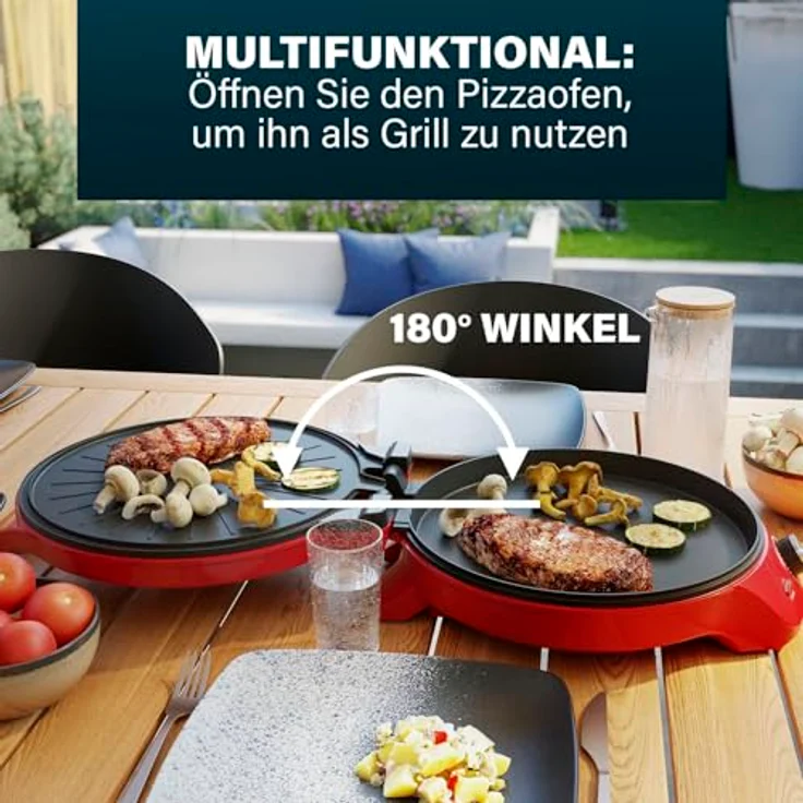 Princess Pizza-Maker – Ø 32 cm – Einstellbarer Thermostat – Multifunktional – Inklusive Grillfunktion – bis zu 200°C - BPA-frei - Princess – Bild 5