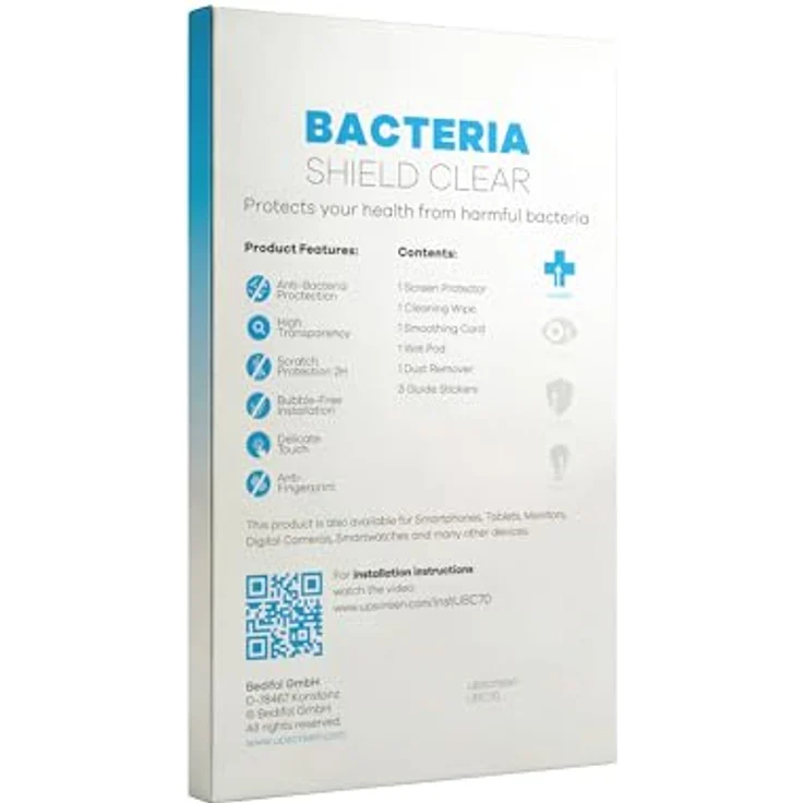 upscreen Bacteria Shield Schutzfolie für Cosori CAF-R9, Klare antibakterielle Displayschutzfolie, kratzfest und blasenfrei – Bild 4