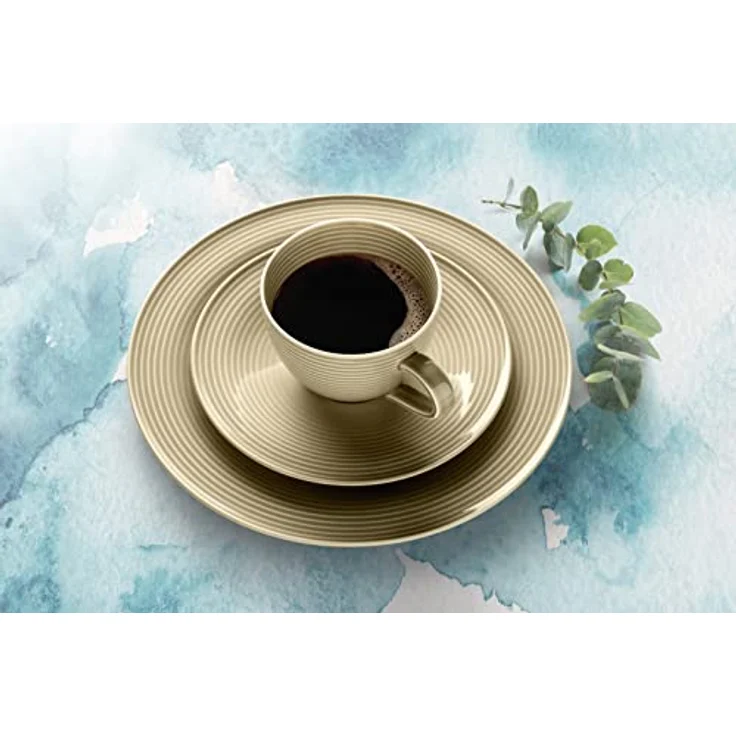 Seltmann Weiden Beat Color Glaze Milchkännchen, 290 ml, Gießer mit Rillen-Relief, Sahnekännchen aus Porzellan, Sandbeige – Bild 5