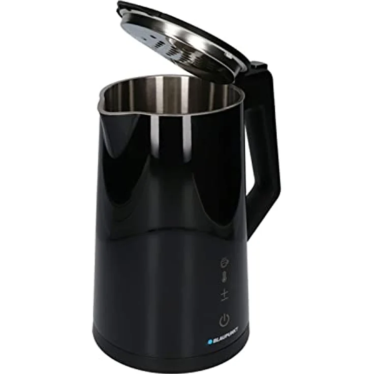 Blaupunkt EKD601 Wasserkocher, 2200W, 1,7 Liter, Warmhaltefunktion, Signalton, Abschaltautomatik, verdecktes Heizelement, Display, schwarz – Bild 2